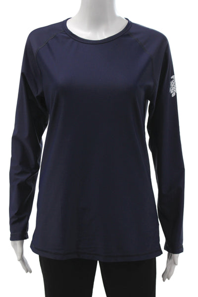 Vilebrequin Women Blouse Rash Guard Turtle Long Sleeve Blue Size M