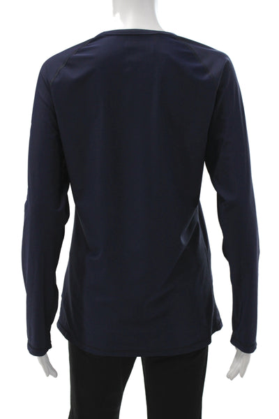 Vilebrequin Women Blouse Rash Guard Turtle Long Sleeve Blue Size M