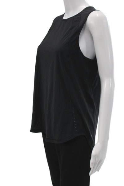 Lululemon Womens Basic Sleeveless Tank Black Nylon Round Neck Size 8