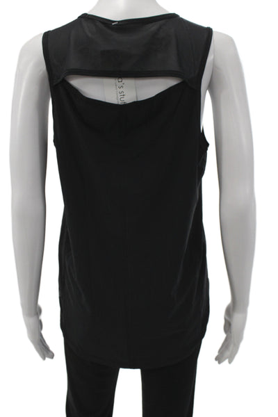 Lululemon Womens Basic Sleeveless Tank Black Nylon Round Neck Size 8