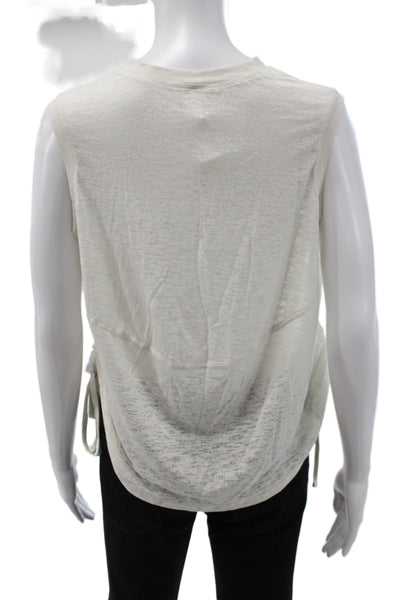 Lululemon Womens Ivory Basic Sleeveless Tank Crew Neck Athleisure Size 4