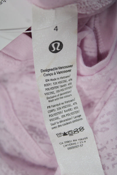 Lululemon Women Pink Basic Sleeveless Tank Crew Neck Size 4