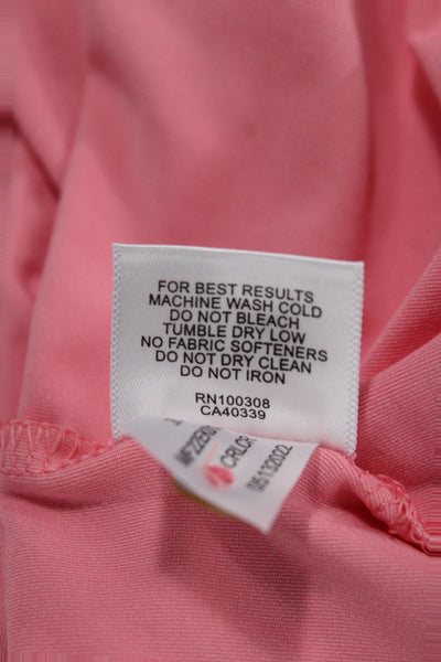 Peter Millar Mens Stretch Short Sleeve Collared Polo Shirt Pink Size S