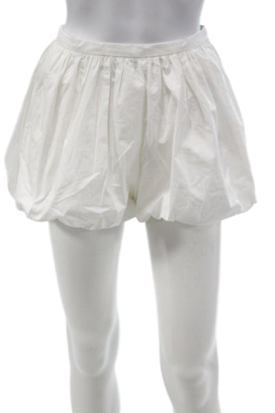 Aligne Womens Mini Skirt White 97% Organic Cotton Zip Solid Spring Size 2