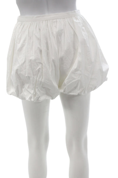 Aligne Womens Mini Skirt White 97% Organic Cotton Zip Solid Spring Size 2