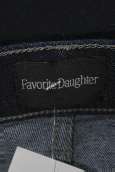 Favorite Daughter Women Wide-Leg Jeans Blue High Rise Inseam 32 Size 25