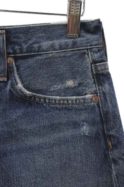 Agolde Womens Cut-Off Shorts Blue 100% Regenerative Cotton Size 24