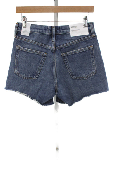 Agolde Womens Cut-Off Shorts Blue 100% Regenerative Cotton Size 24