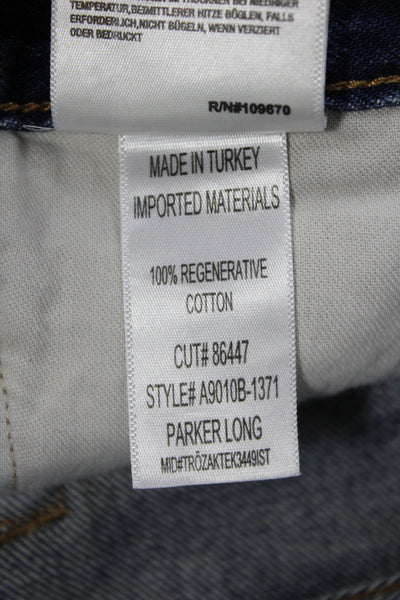 Agolde Womens Cut-Off Shorts Blue 100% Regenerative Cotton Size 24