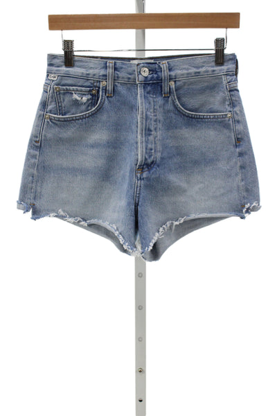 Citizens of Humanity Womens Cut-Off Shorts Blue Regenerative Cotton Size 24