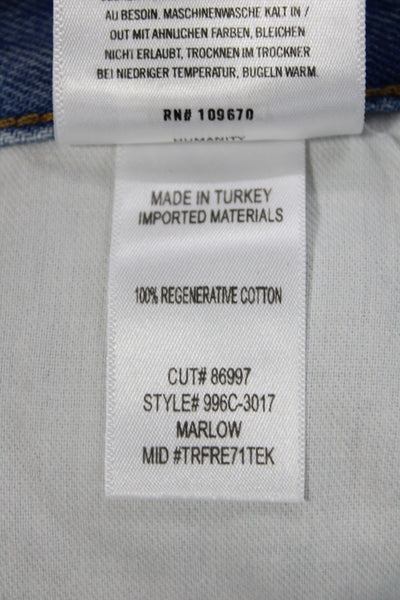 Citizens of Humanity Womens Cut-Off Shorts Blue Regenerative Cotton Size 24