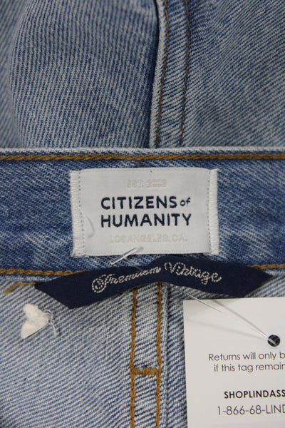 Citizens of Humanity Womens Cut-Off Shorts Blue Regenerative Cotton Size 24