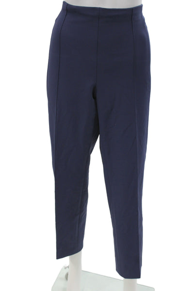 Escada Women Dress Pants Blue Zip Classic 92% Polyamide Size 42