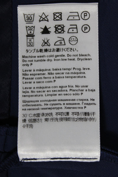 Escada Women Dress Pants Blue Zip Classic 92% Polyamide Size 42