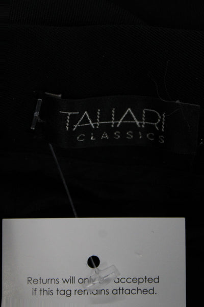 Tahari Womens Dress Pants Black Button Inseam 30 Size 14