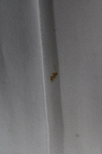 Lafayette 148 New York Womens Beige Dress Pants Button Cotton Size 12