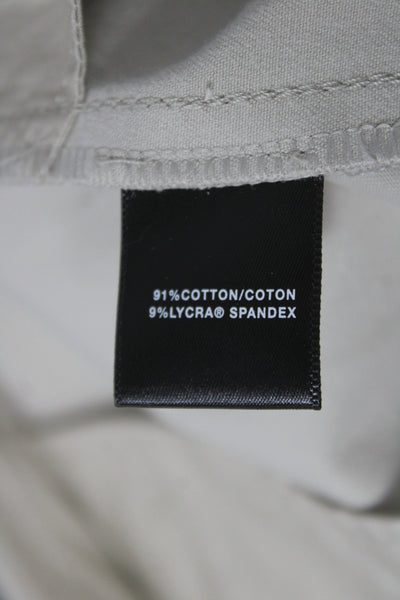 Lafayette 148 New York Womens Beige Dress Pants Button Cotton Size 12