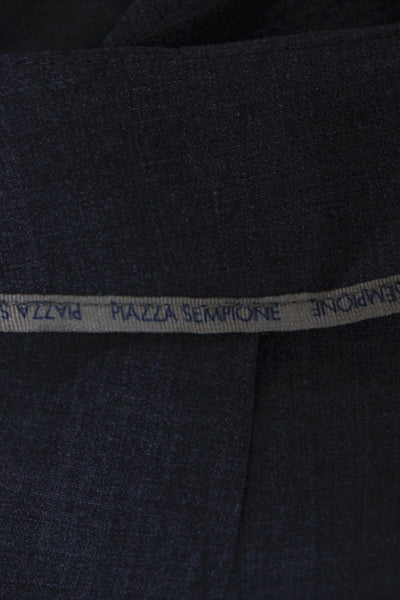 Piazza Sempione Women Dress Pants Gray Canvas Animal Print Zip Size M