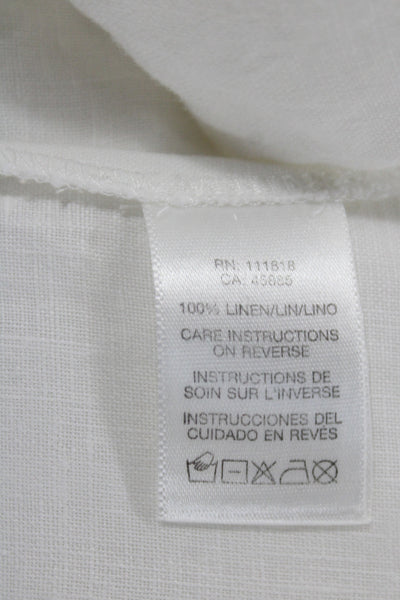 Michael Michael Kors Womens Boho Linen VNeck Tunic Blouse Size L