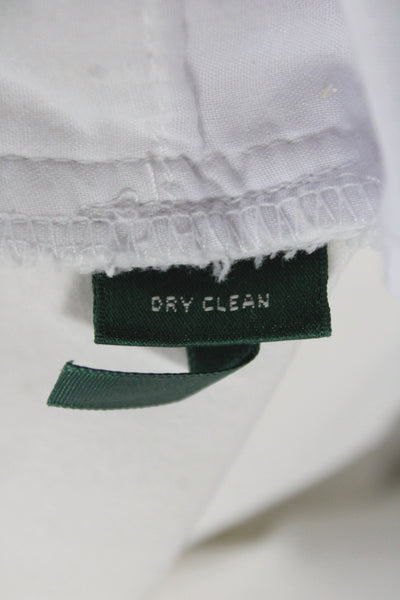 Lauren Ralph Lauren Women Cropped White Cotton Button Pants Size 12