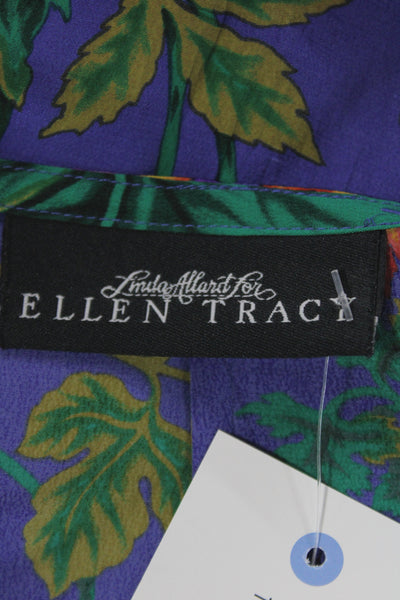 Ellen Tracy Women Wrap Silk Floral Short Skirt Tie Waist Size L