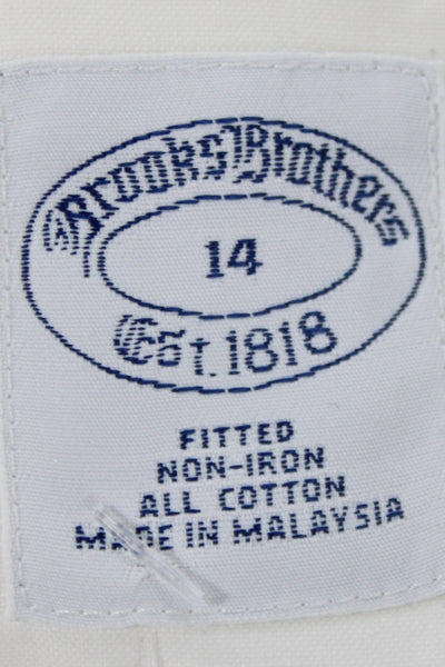 Brooks Brothers Men's Long Sleeves Button Down Shirt White Size 14