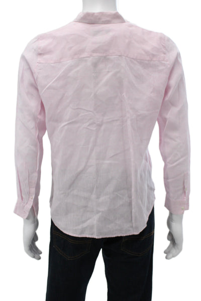 Brooks Brothers Men's Long Sleeves Button Down Shirt Pink Size M