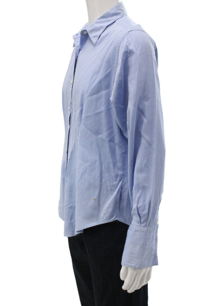 Brooks Brothers Men's Long Sleeves Collared Button Up Shirt Blue Size L