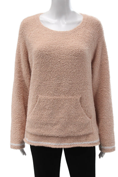 Barefoot Dreams® Womens Pullover Sweater Pink Scoop Neck Cozy Size XL