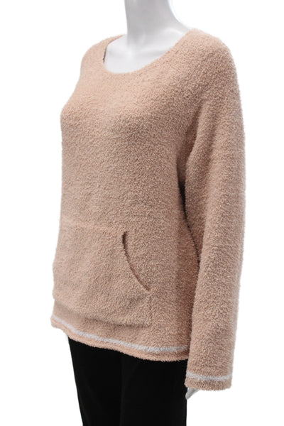 Barefoot Dreams® Womens Pullover Sweater Pink Scoop Neck Cozy Size XL