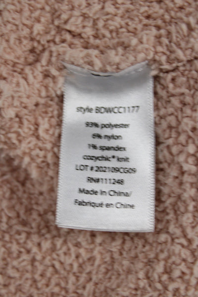 Barefoot Dreams® Womens Pullover Sweater Pink Scoop Neck Cozy Size XL