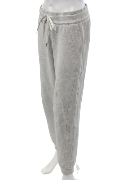 Lululemon Womens Gray Jogger Pants Drawstring Cotton Size 8