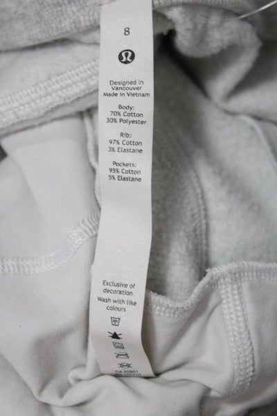 Lululemon Womens Gray Jogger Pants Drawstring Cotton Size 8