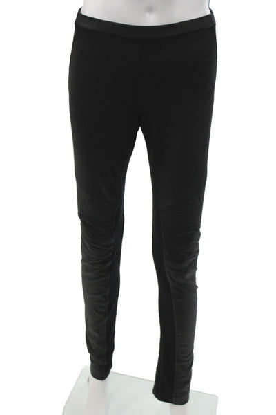 BCBGMAXAZRIA Women Ankle Biker Leggings Black Polyester Size S