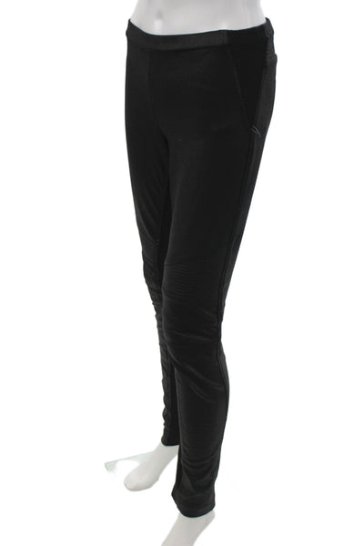 BCBGMAXAZRIA Women Ankle Biker Leggings Black Polyester Size S