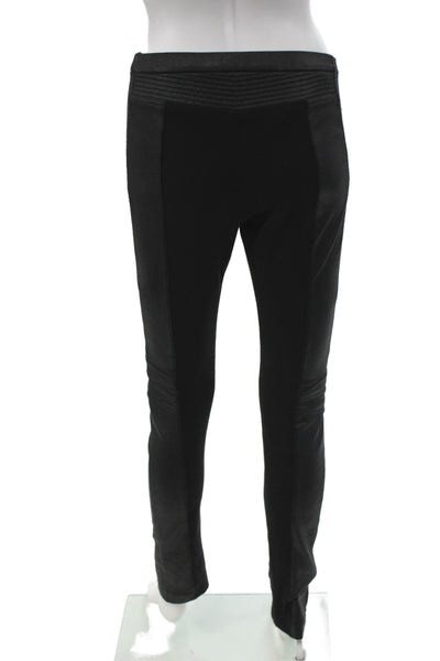 BCBGMAXAZRIA Women Ankle Biker Leggings Black Polyester Size S