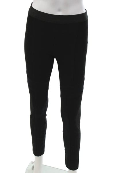 BCBGMAXAZRIA Womens Ankle Leggings Black Rayon Size S
