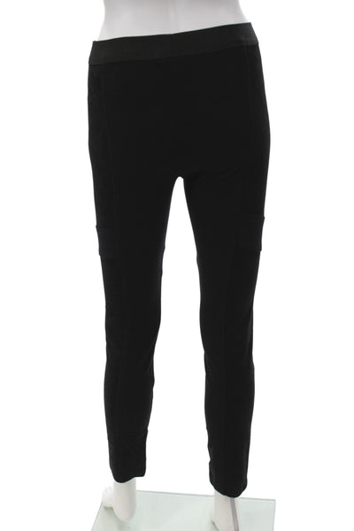 BCBGMAXAZRIA Womens Ankle Leggings Black Rayon Size S