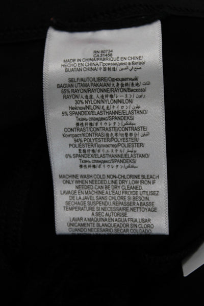 BCBGMAXAZRIA Womens Ankle Leggings Black Rayon Size S