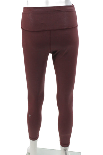 Lululemon Women Red Ankle Leggings Athleisure Size 8