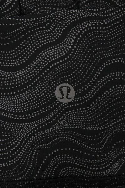 Lululemon Women Ankle Leggings Black Geometric Nylon Skull Size 6