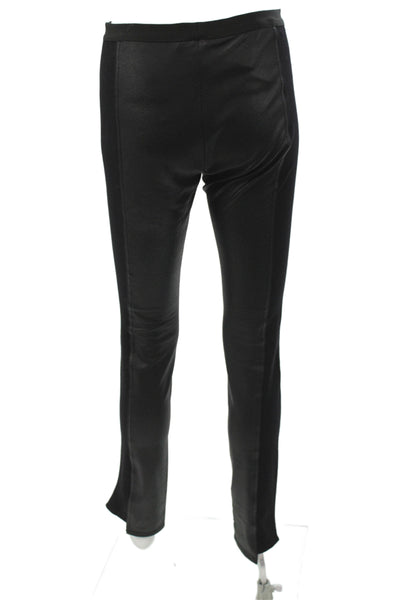 BCBGMAXAZRIA Women Ankle Leggings Black Polyester Solid Size S