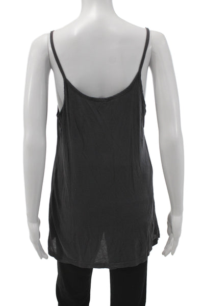 Standard James Perse Women Basic Gray Tank Scoop Neck Cotton Size 3