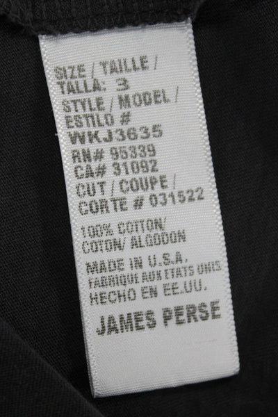 Standard James Perse Women Basic Gray Tank Scoop Neck Cotton Size 3