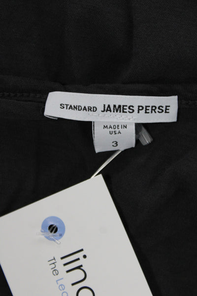 Standard James Perse Women Basic Gray Tank Scoop Neck Cotton Size 3