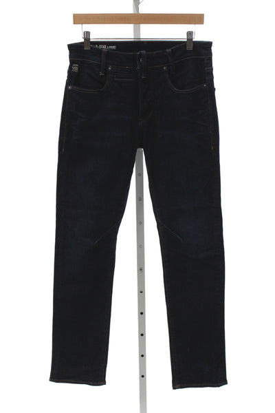 Raw Mens Straight Blue Jeans Button Mid Rise Cotton Inseam 32 Size 31
