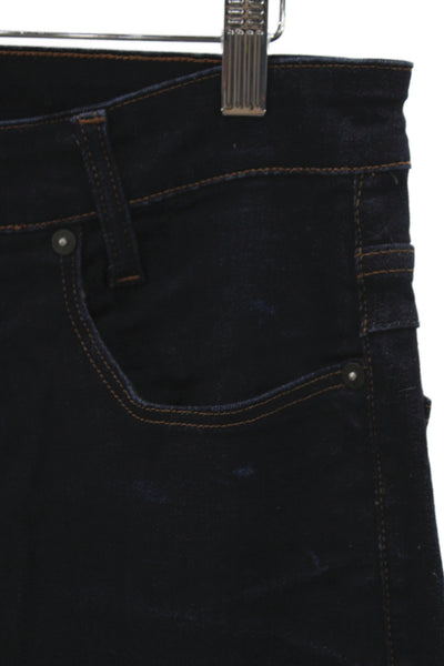 Raw Mens Straight Blue Jeans Button Mid Rise Cotton Inseam 32 Size 31