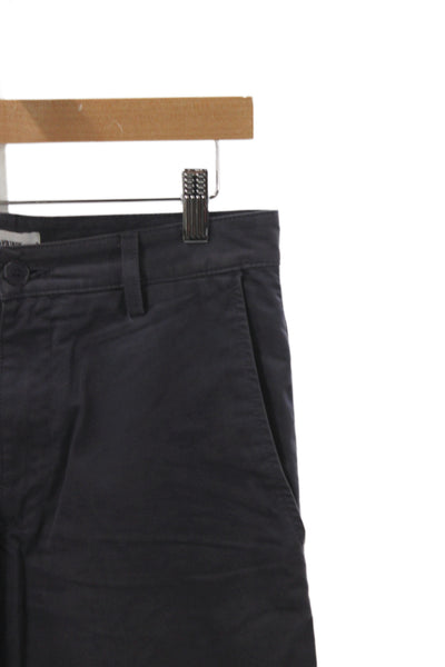 Zadig & Voltaire Mens Chino Pants Blue 100% Cotton Button Closure Size 36