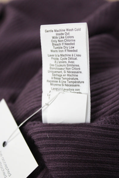 Nation LTD Women Purple Collared Button Up Sweater Long Sleeve Size M