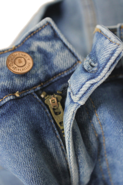 Flying Monkey Women Flared Jeans Blue Mid Rise Button Size 27